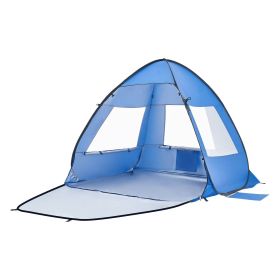 Beach Tent Sun Shelter for 2 Person, UPF 50+ Protection, Portable Sun Shade Canopy with Carrying Bag & Sand Pockets