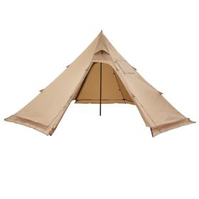 Hot Tent for 4 Persons, Portable Winter Tipi Tent with Stove Jack, Waterproof Canvas Camping Tents