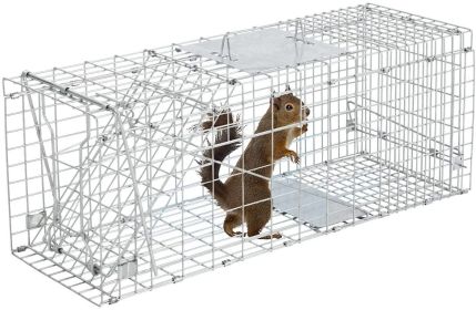 Outdoor Animal Live Catch Trap Cage (Color: 66x23x26cm)